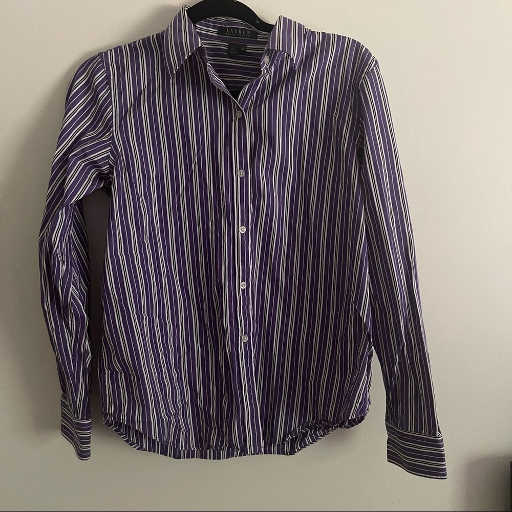 Polo Ralph Lauren Purple Striped Shirt